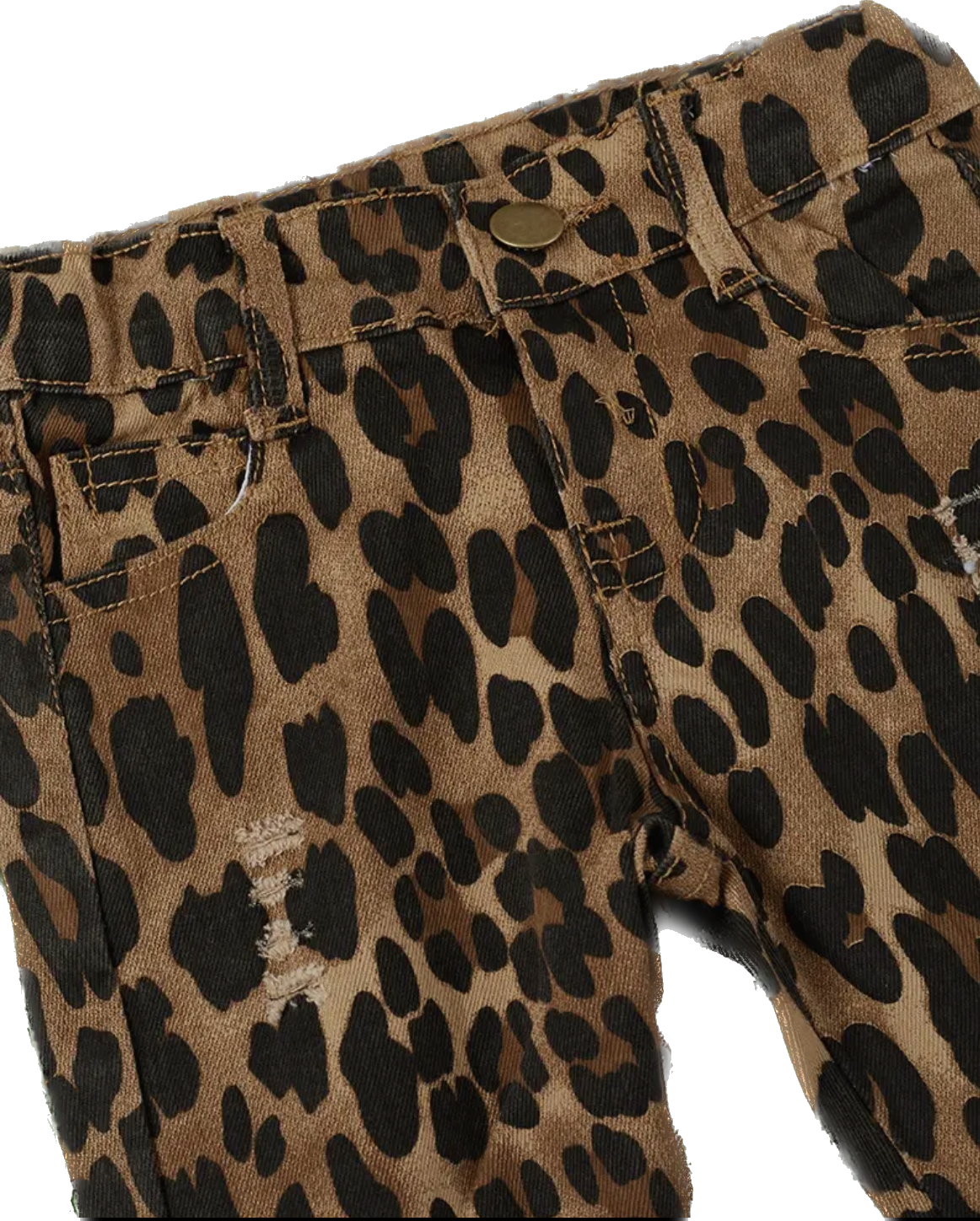 Leopard twirl jeans