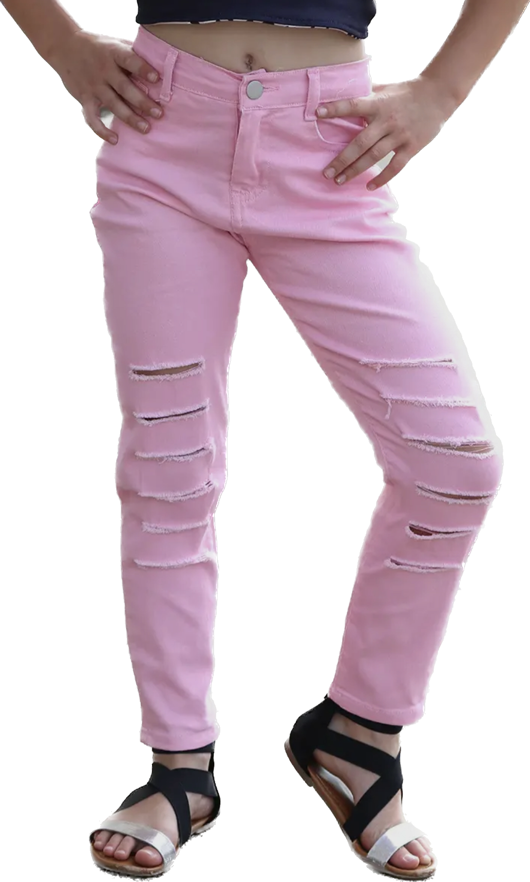 Pink Ripped Jeans