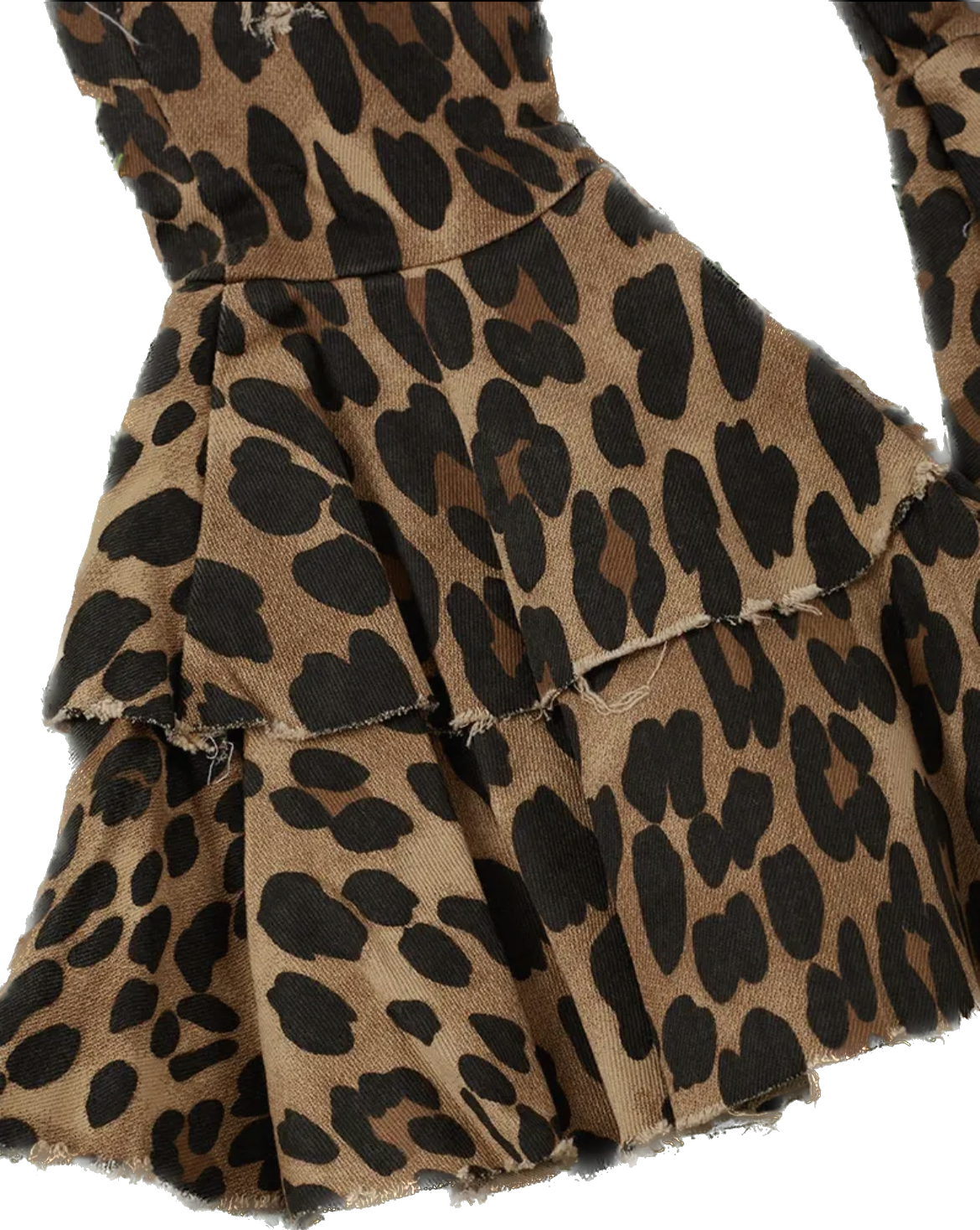 Leopard twirl jeans