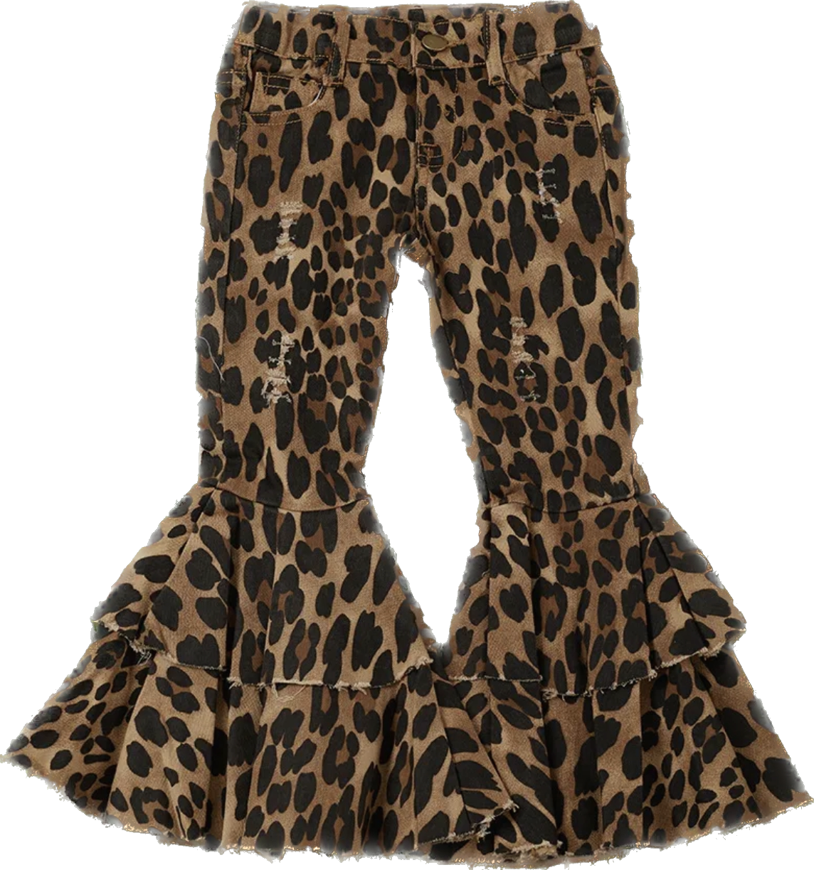 Leopard twirl jeans