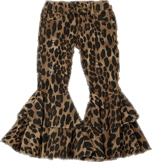 Leopard twirl jeans